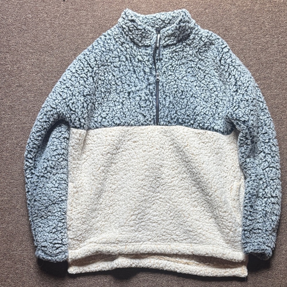 Cozy Two-Tone Sherpa Sweater